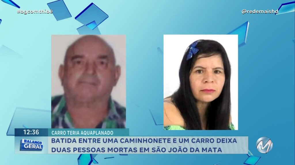 BATIDA ENTRE CAMINHONETE E CARRO DEIXA DUAS PESSOAS MORTAS EM SÃO JOÃO DA MATA