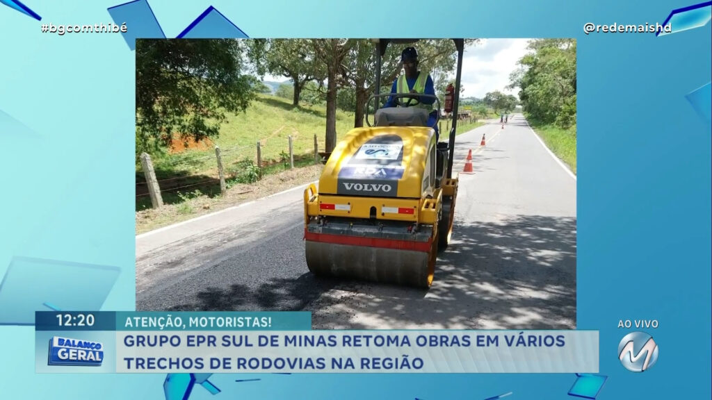 ATENÇÃO, MOTORISTAS: GRUPO EPR SUL DE MINAS RETOMA OBRAS EM VÁRIOS TRECHOS DE RODOVIAS NA REGIÃO