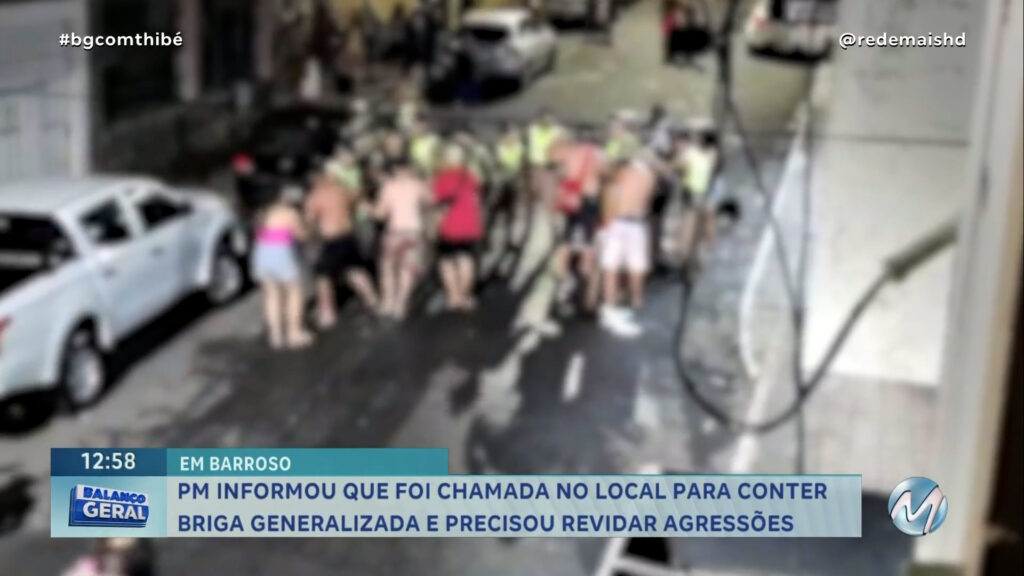 FOLIÕES E POLICIAIS MILITARES SE ENFRENTAM DURANTE DOMINGO DE CARNAVAL EM BARROSO