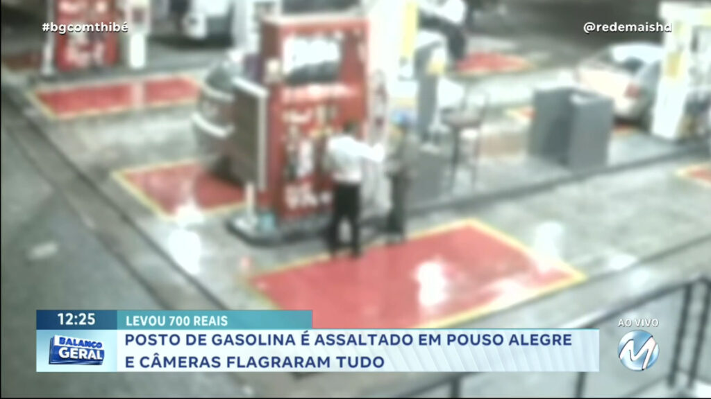 POSTO DE GASOLINA É ASSALTADO EM POUSO ALEGRE E CÂMERAS FLAGRARAM TUDO