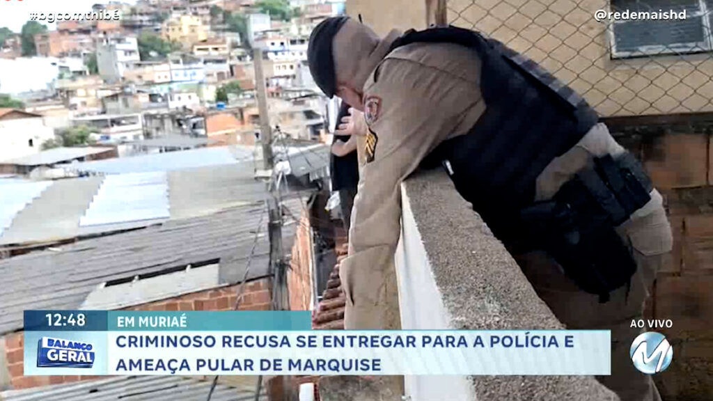 CRIMINOSO RECUSA SE ENTREGAR PARA A POLÍCIA E AMEAÇA PULAR DE MARQUISE