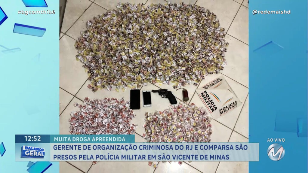 GERENTE DE ORGANIZAÇÃO CRIMINOSA DO RJ E COMPARSA SÃO PRESOS PELA POLÍCIA MILITAR EM SÃO VICENTE DE MINAS