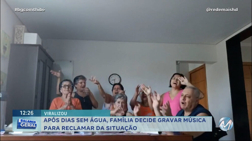 APÓS DIAS SEM ÁGUA, FAMÍLIA DECIDE GRAVAR MÚSICA PARA RECLAMAR DA SITUAÇÃO