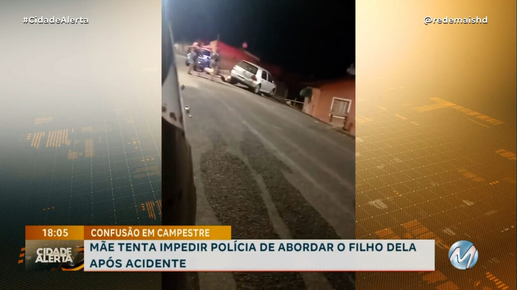 SOBROU ATÉ PARA A MÃE: HOMEM BATE CARRO EM MURO E NÃO ACEITA ABORDAGEM POLICIAL