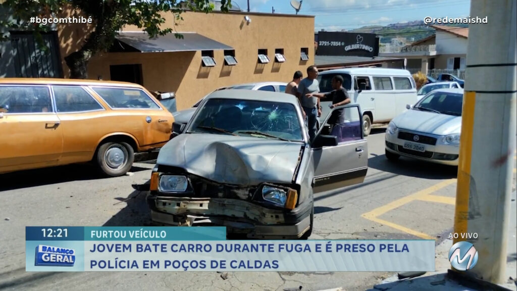 PERSEGUIÇÃO: JOVEM É PRESO APÓS FURTAR CARRO EM POÇOS DE CALDAS