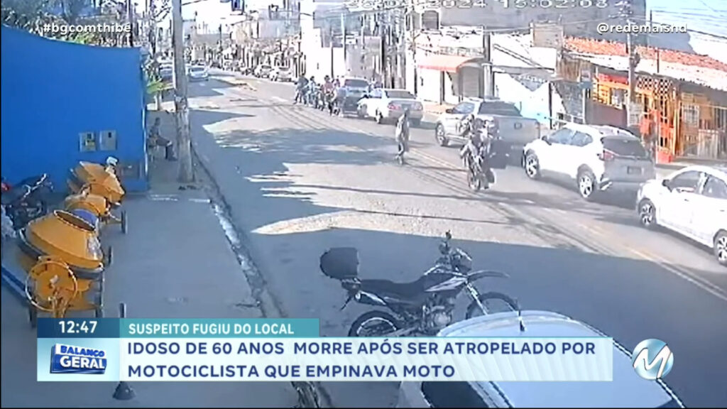IDOSO DE 60 ANOS  MORRE APÓS SER ATROPELADO POR MOTOCICLISTA QUE EMPINAVA MOTO