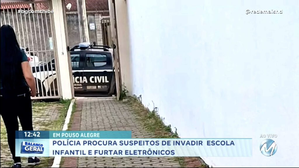 POLÍCIA PROCURA SUSPEITOS DE INVADIR  ESCOLA INFANTIL E FURTAR ELETRÔNICOS