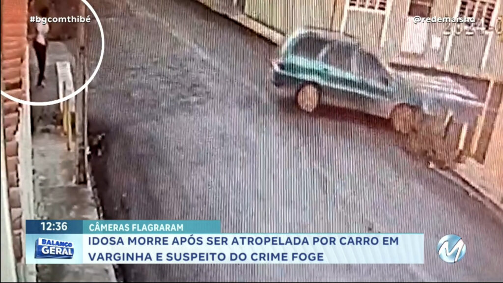 IDOSA MORRE APÓS SER ATROPELADA POR CARRO EM VARGINHA E SUSPEITO DO CRIME FOGE