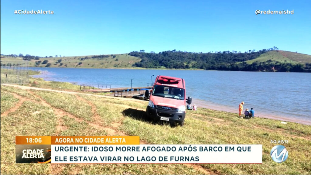 URGENTE: IDOSO MORRE AFOGADO APÓS BARCO EM QUE ELE ESTAVA VIRAR NO LAGO DE FURNAS