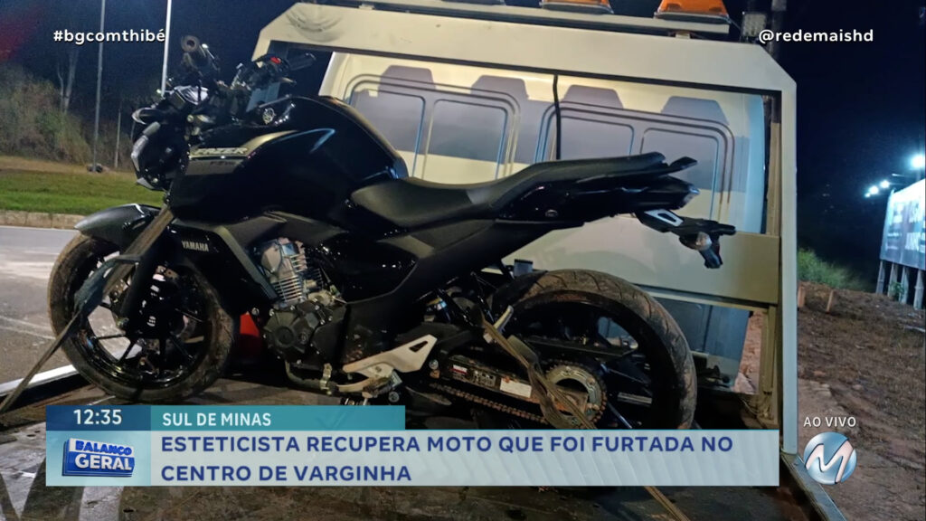 ESTETICISTA RECUPERA MOTO QUE FOI FURTADA EM VARGINHA