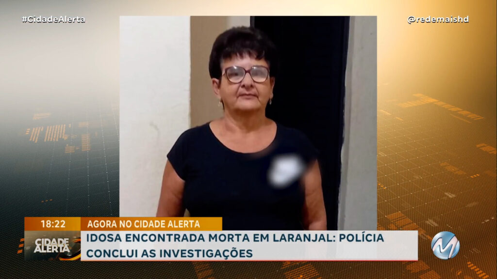 ENCONTRADA MORTA EM LARANJAL: IDOSA FOI ASFIXIADA COM ÁGUA PELO PRÓPRIO FILHO