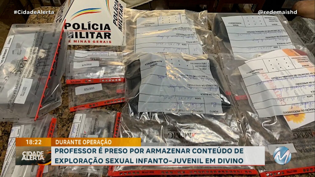 PROFESSOR É PRESO POR ARMAZENAR CONTEÚDO DE EXPLORAÇÃO SEXUAL INFANTO-JUVENIL EM DIVINO