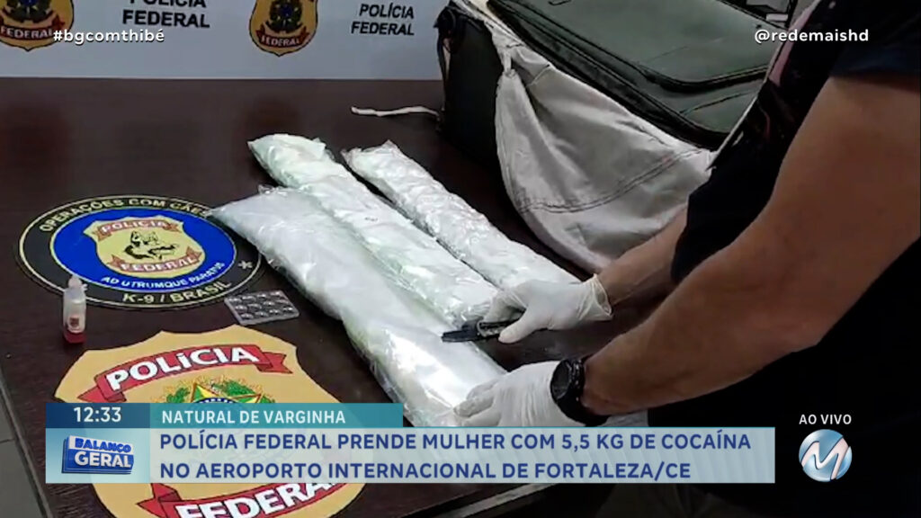 MULHER DE VARGINHA É PRESA COM DROGA NO AEROPORTO DE FORTALEZA