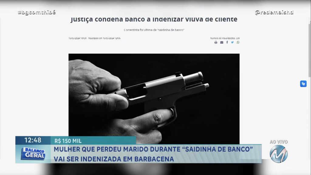 MULHER VAI SER INDENIZADA APÓS MORTE DO MARIDO EM “SAIDINHA DE BANCO”