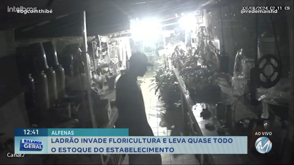 LADRÃO INVADE FLORICULTURA E LEVA QUASE TODO O ESTOQUE