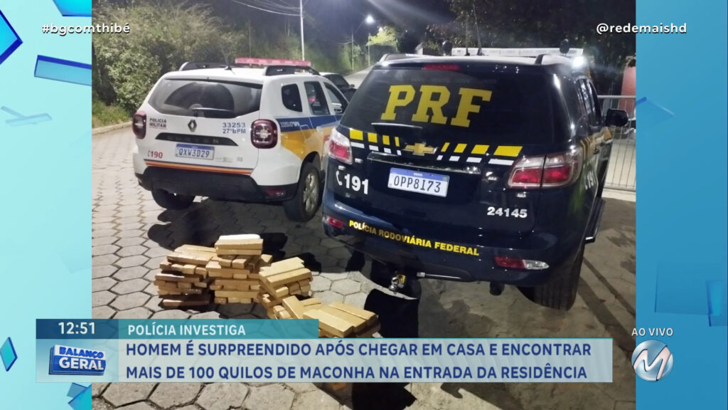 HOMEM ENCONTRA 100 KG DE MACONHA NA PORTA DE CASA EM LIMA DUARTE