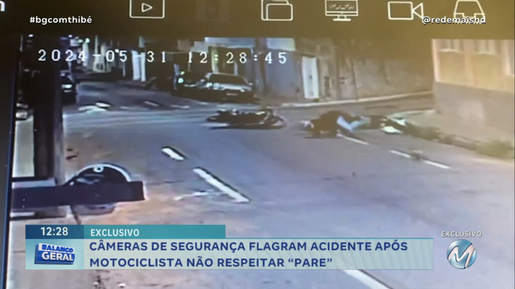 CÂMERAS FLAGRAM ACIDENTE APÓS MOTOCICLISTA NÃO RESPEITAR “PARE”