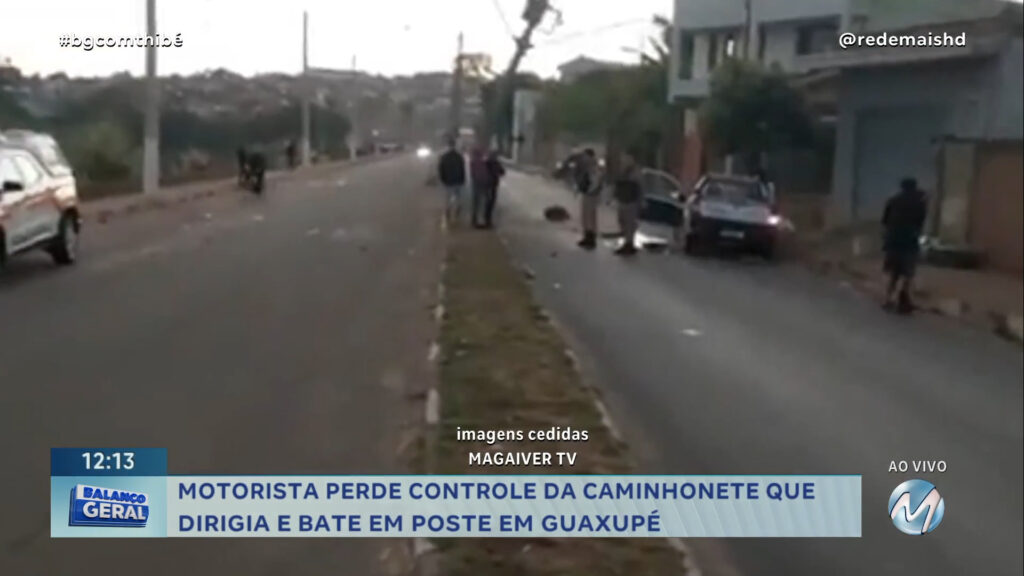 PASSAGEIRO DE CAMINHONETE MORRE EM ACIDENTE EM GUAXUPÉ