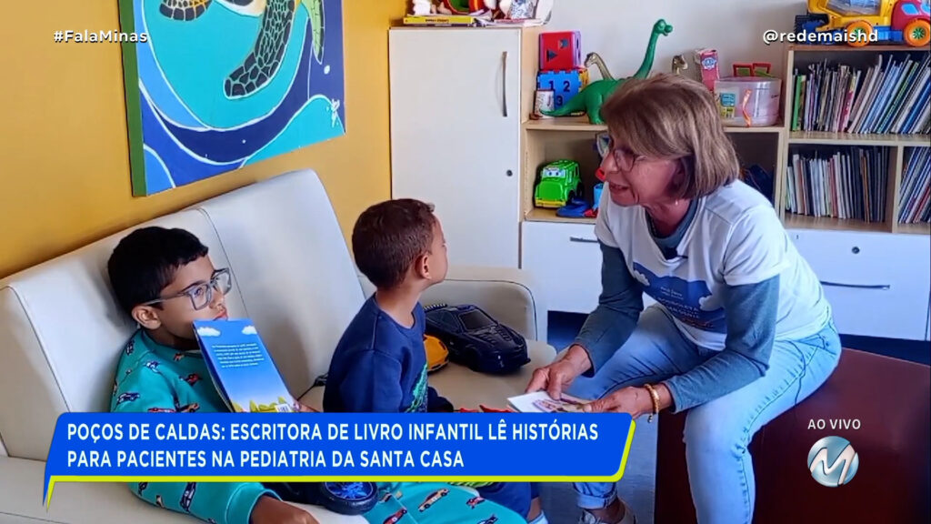 POÇOS DE CALDAS: ESCRITORA DE LIVRO INFANTIL LÊ HISTÓRIAS PARA PACIENTES NA PEDIATRIA DA SANTA CASA