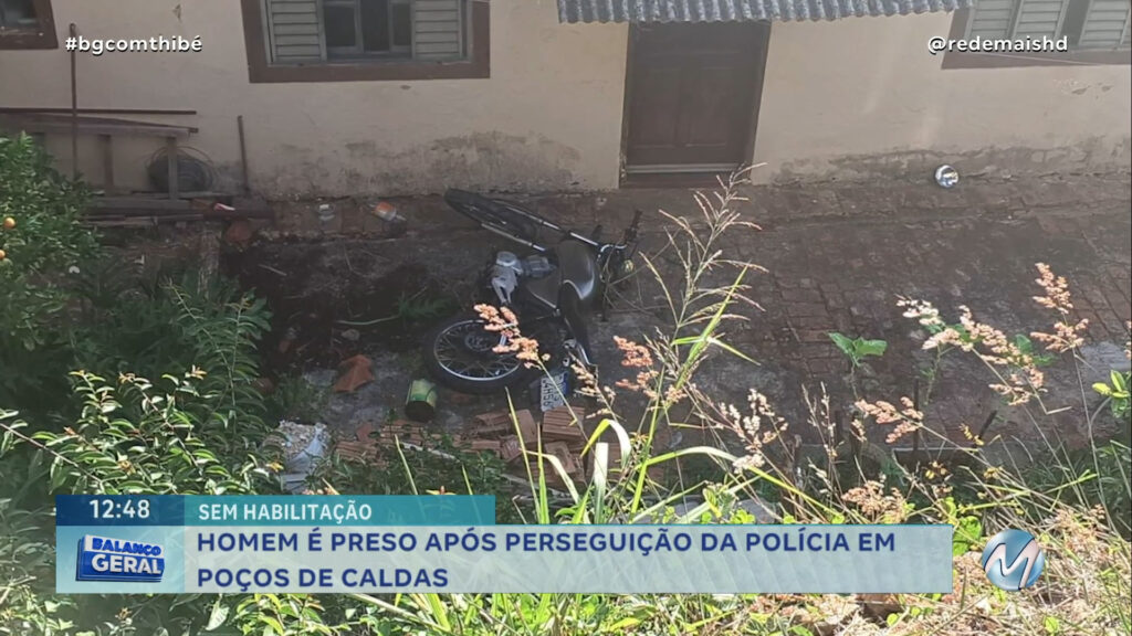 HOMEM É PRESO APÓS PERSEGUIÇÃO DA POLÍCIA EM POÇOS DE CALDAS