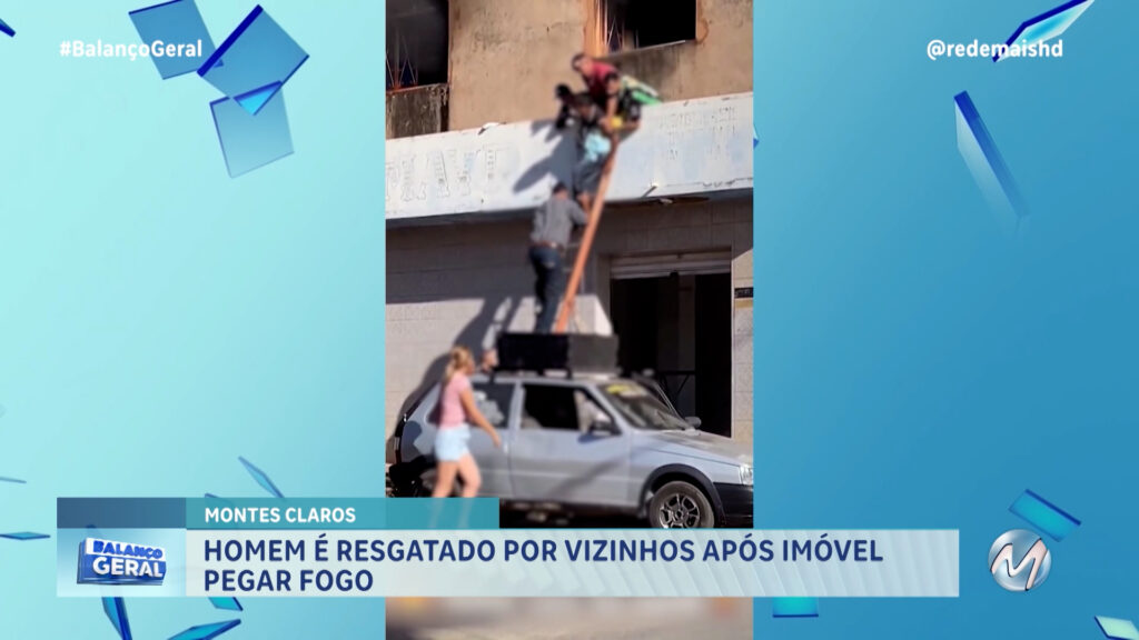 HOMEM É RESGATADO DE INCÊNDIO