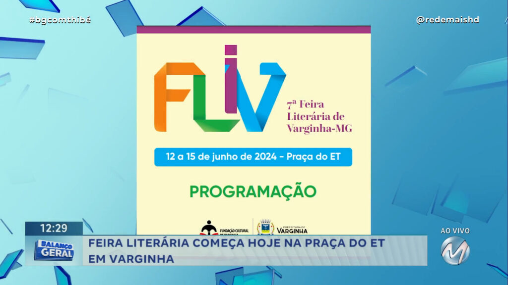 FEIRA LITERÁRIA COMEÇA HOJE NA PRAÇA DO ET EM VARGINHA