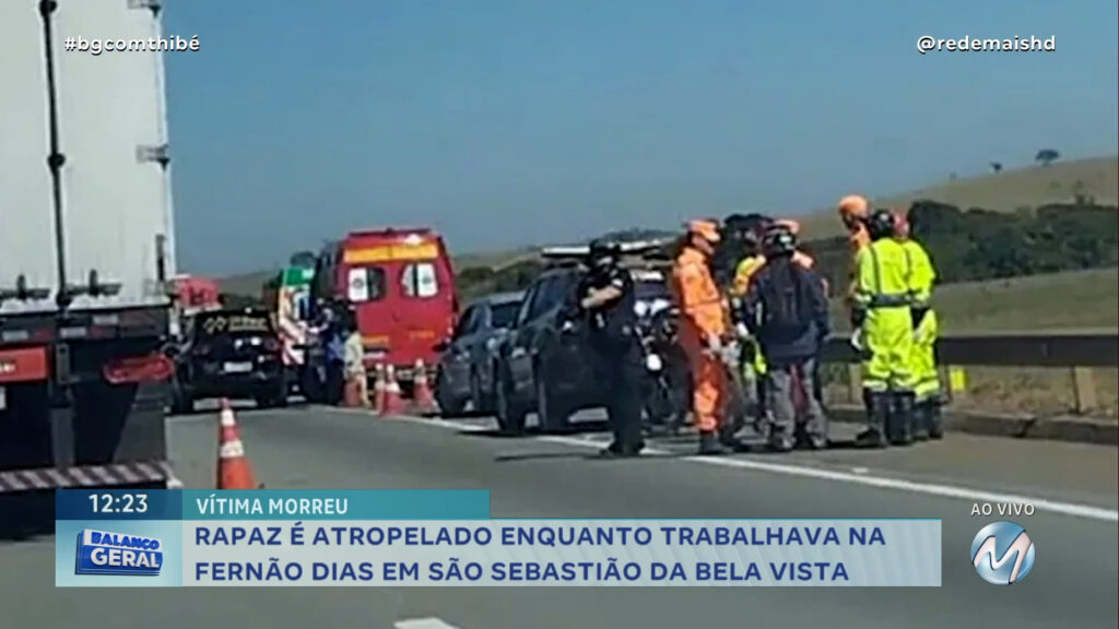 RAPAZ É ATROPELADO ENQUANTO TRABALHAVA NA FERNÃO DIAS