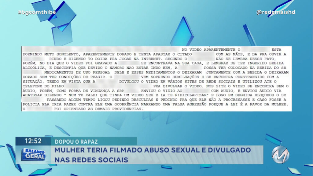 HOMEM PROCURA A POLÍCIA E DENUNCIA A EX-NAMORADA POR ESTUPRO