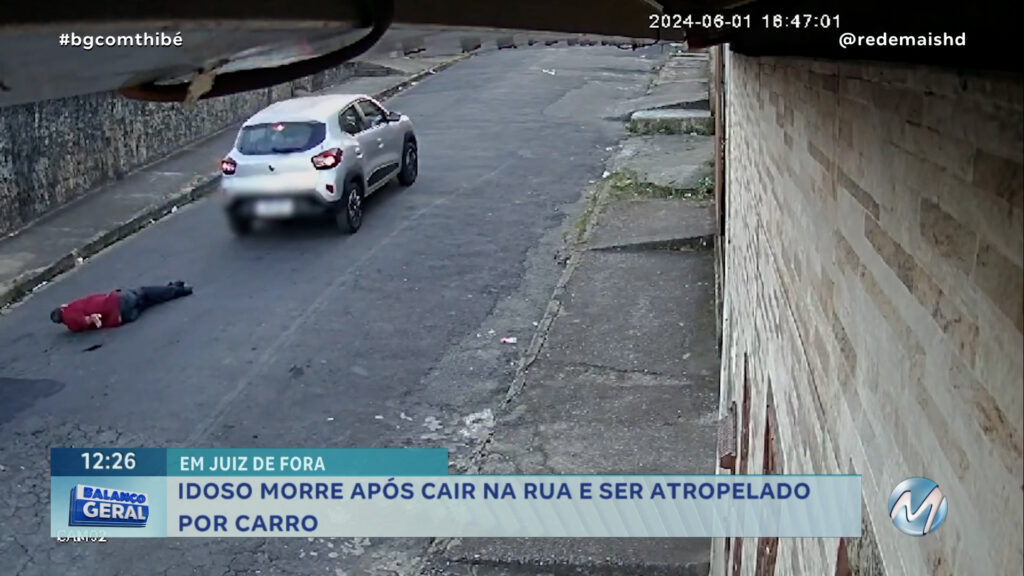 IDOSO MORRE APÓS CAIR NA RUA E SER ATROPELADO POR CARRO