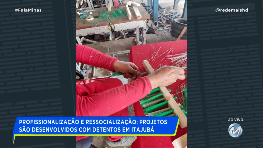 GARRAFAS PET VIRAM VASSOURAS ECOLÓGICAS EM PRESÍDIO DE ITAJUBÁ