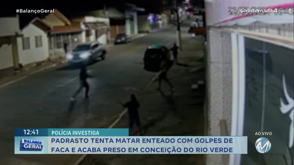 PADRASTO TENTA MATAR ENTEADO COM GOLPES DE FACA E ACABA PRESO EM CONCEIÇÃO DO RIO VERDE