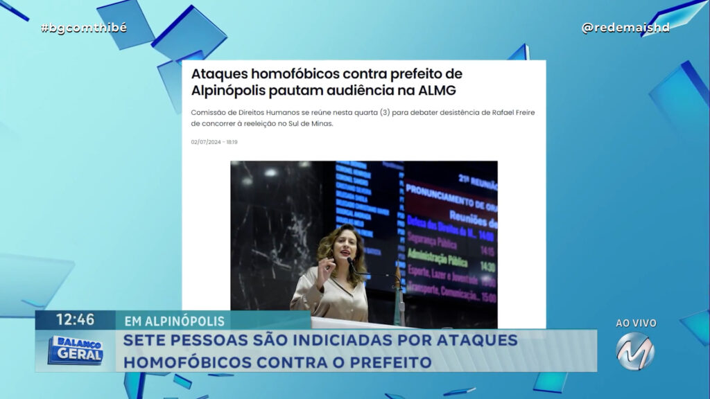 SETE PESSOAS INDICIADAS POR ATAQUES HOMOFÓBICOS CONTRA O PREFEITO DE ALPINÓPOLIS
