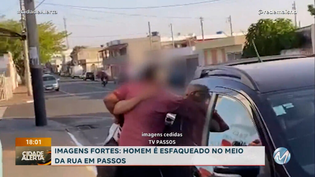 FLAGRANTE: HOMEM É ESFAQUEADO POR CAUSA DE DROGAS EM PASSOS