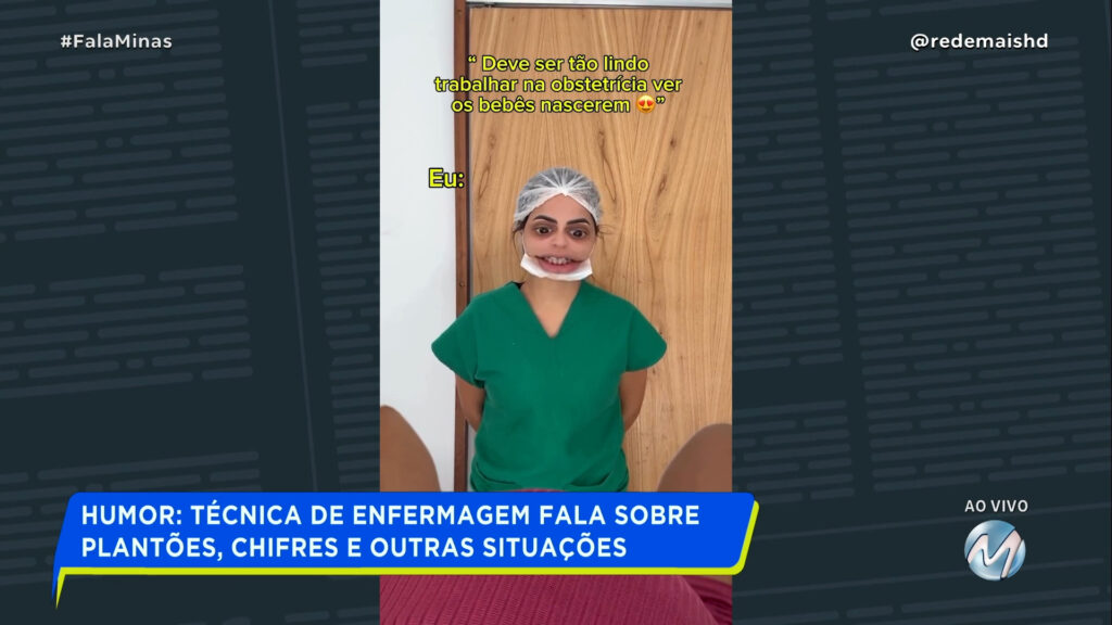 TÉCNICA DE ENFERMAGEM GANHA A INTERNET COM VÍDEOS DE HUMOR SOBRE A PROFISSÃO