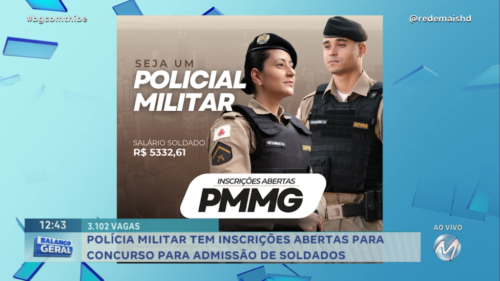 PM TEM INSCRIÇÕES ABERTAS PARA CONCURSO