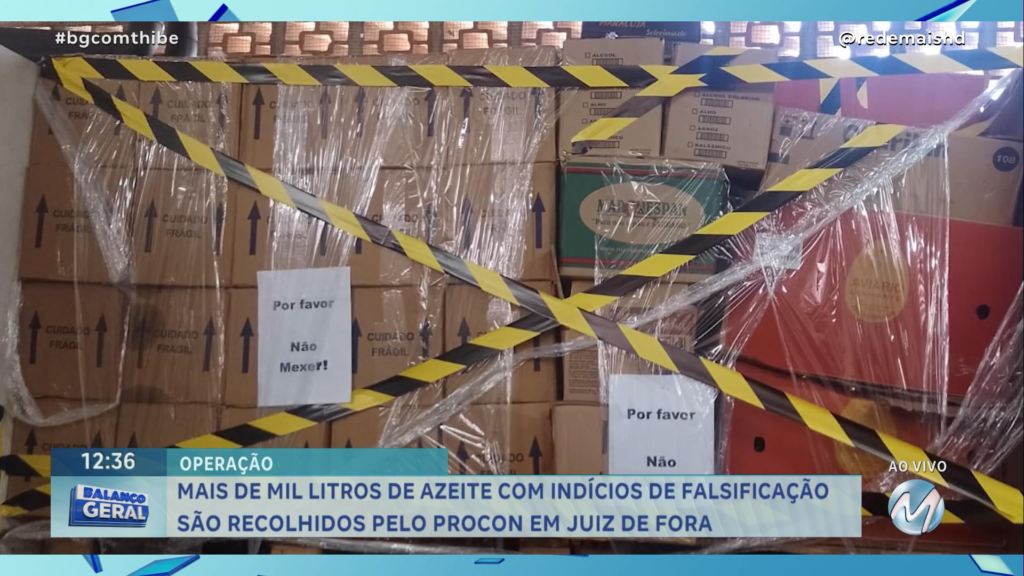 AZEITE COM INDÍCIOS DE FALSIFICAÇÃO É RECOLHIDO PELO PROCON EM JUIZ DE FORA