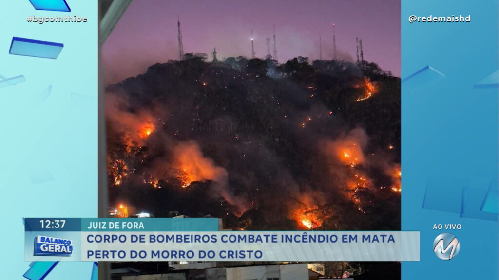 CORPO DE BOMBEIROS COMBATE INCÊNDIO DESDE DOMINGO NA SERRA DO BRIGADEIRO