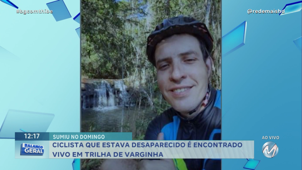 CICLISTA QUE ESTAVA DESAPARECIDO É ENCONTRADO EM TRILHA DE VARGINHA