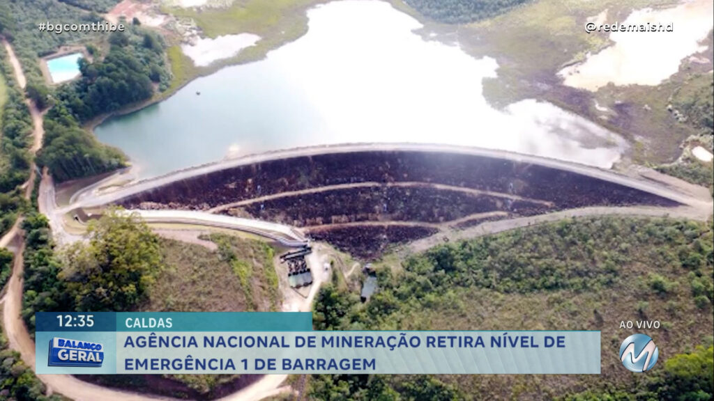 AGÊNCIA NACIONAL DE MINERAÇÃO RETIRA NÍVEL DE EMERGÊNCIA 1 DE BARRAGEM