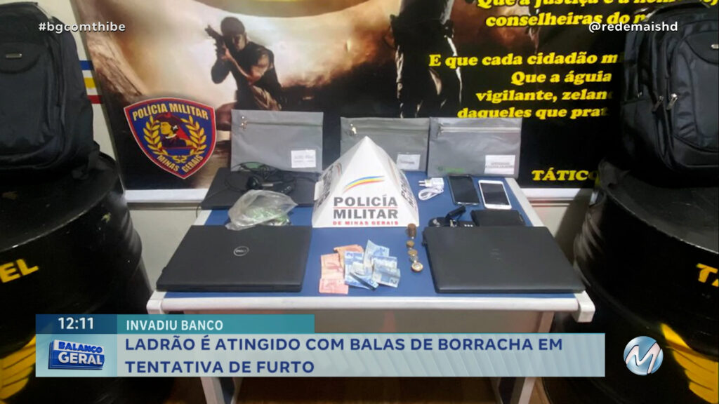 HOMEM INVADE BANCO, É SURPREENDIDO PELA POLÍCIA MILITAR E ACABA PRESO