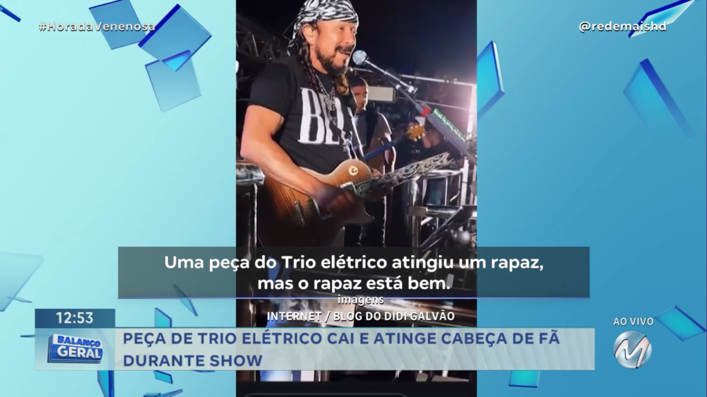 BELL MARQUES: PEÇA DE TRIO ELÉTRICO CAI E ATINGE CABEÇA DE FÃ DURANTE SHOW | HORA DA VENENOSA