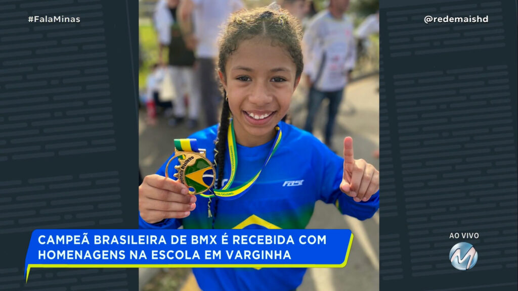 ORGULHO DA ESCOLA: ATLETA DE VARGINHA É CAMPEÃ BRASILEIRA DE BMX