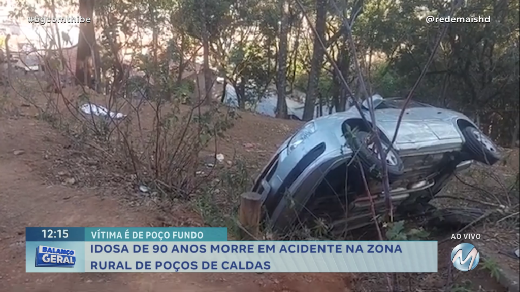 IDOSA DE 90 ANOS MORRE EM ACIDENTE NA ZONA RURAL DE POÇOS DE CALDAS