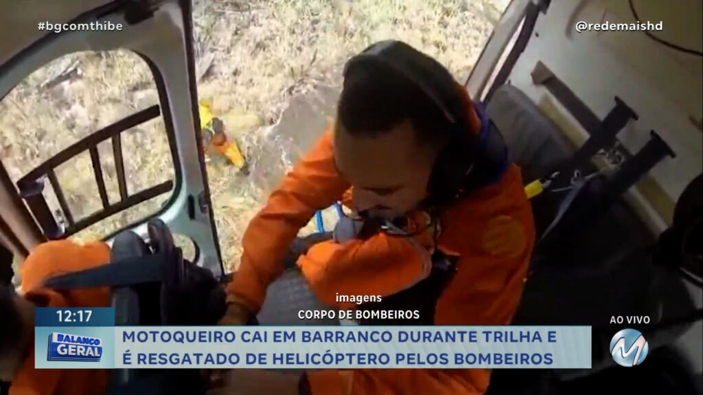 MOTOCICLISTA CAI EM BARRANCO EM SÃO THOMÉ DAS LETRAS