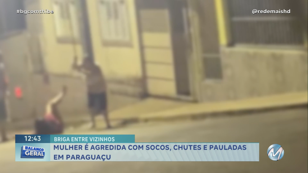 MULHER É AGREDIDA COM SOCOS, CHUTES E PAULADAS EM PARAGUAÇU