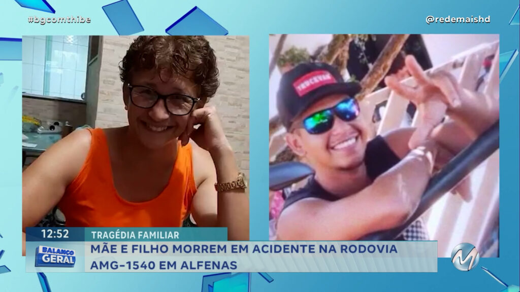 MÃE E FILHO MORREM EM ACIDENTE NA RODOVIA AMG-1540 EM ALFENAS