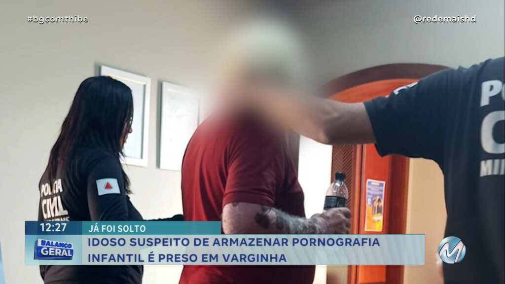 IDOSO SUSPEITO DE ARMAZENAR PORNOGRAFIA INFANTIL É PRESO EM VARGINHA