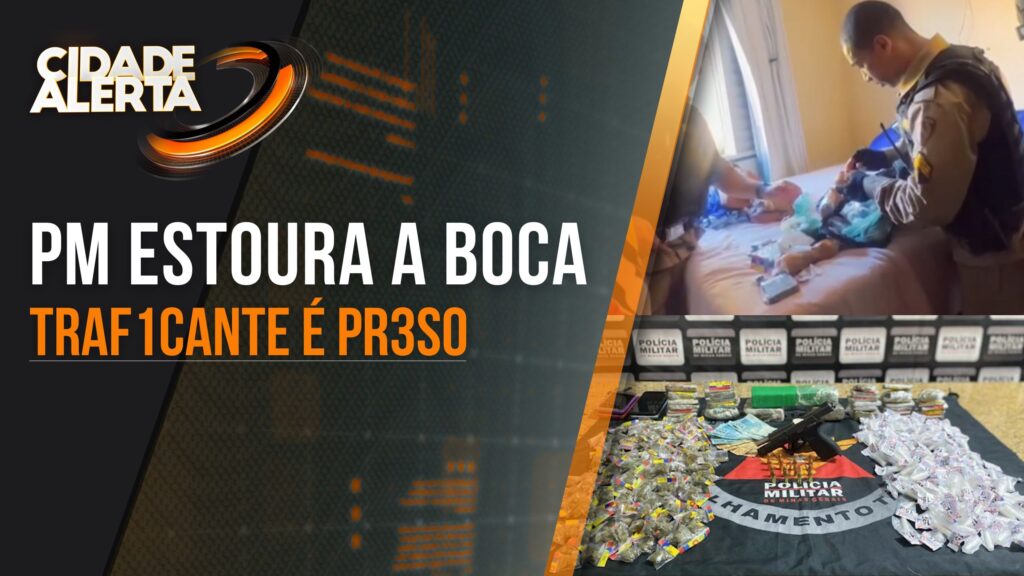 ARMA, MACONHA E COCAÍNA: POLÍCIA ESTOURA BOCA DE FUMO E PRENDE TRAFICANTE EM LEOPOLDINA