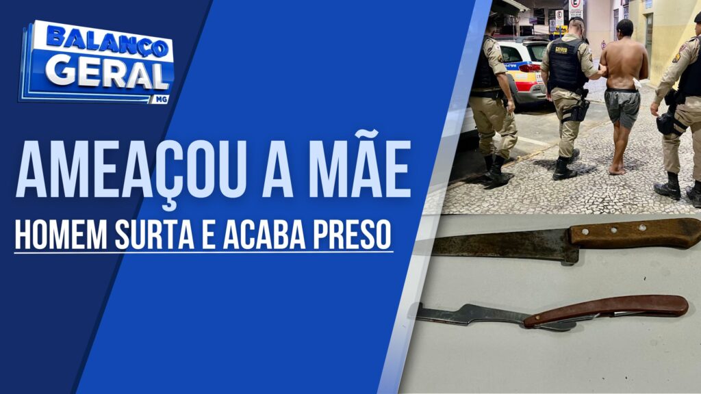 RAPAZ SURTA, SE CORTA COM LÂMINA E AMEAÇA A MÃE COM FACA