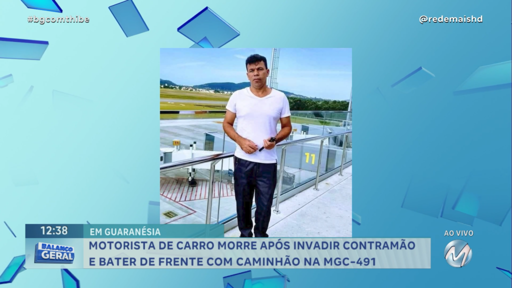 MOTORISTA DE CARRO MORRE APÓS INVADIR CONTRAMÃO E BATER DE FRENTE COM CAMINHÃO NA MGC-491